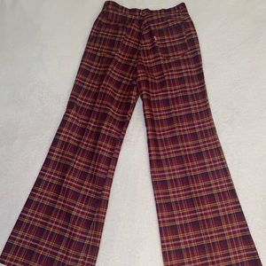 Vintage plaid “Levi’s For Me” bell bottom jeans!!